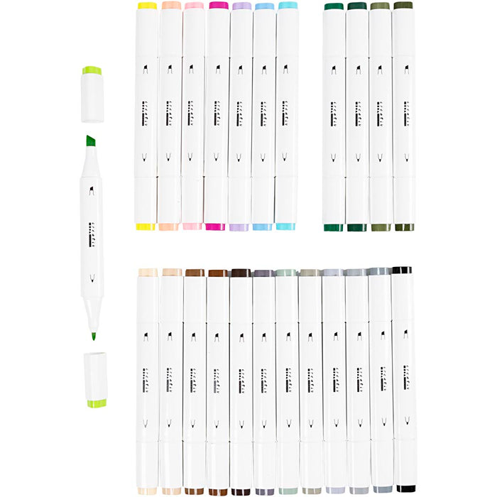 Alcoholstiften - Pastelkleuren – 24 stuks Knutseltoppers