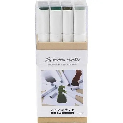 Alcoholstiften - Aarde Kleuren – 12 stuks - Knutseltoppers