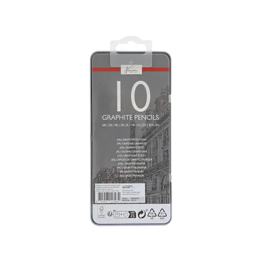 Grafiet Potloden Set – 10 stuks - Knutseltoppers