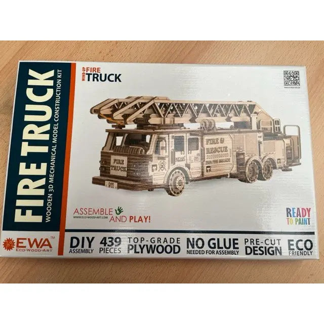 Houten Puzzel 3D - Brandweerwagen - Knutseltoppers
