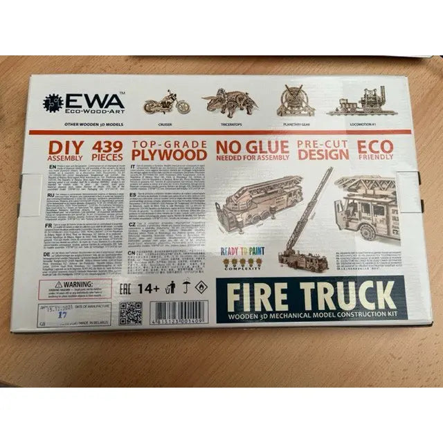 Houten Puzzel 3D - Brandweerwagen - Knutseltoppers