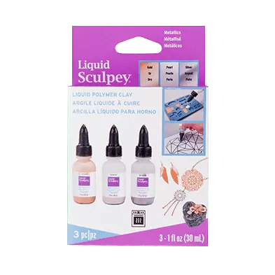 Liquid Sculpey Multipack – Metallics (3 x 29 ml) - Knutseltoppers