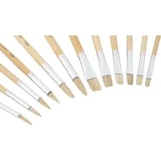 Nassau Plat en Rond Penselenset – 12 - delig - Knutseltoppers