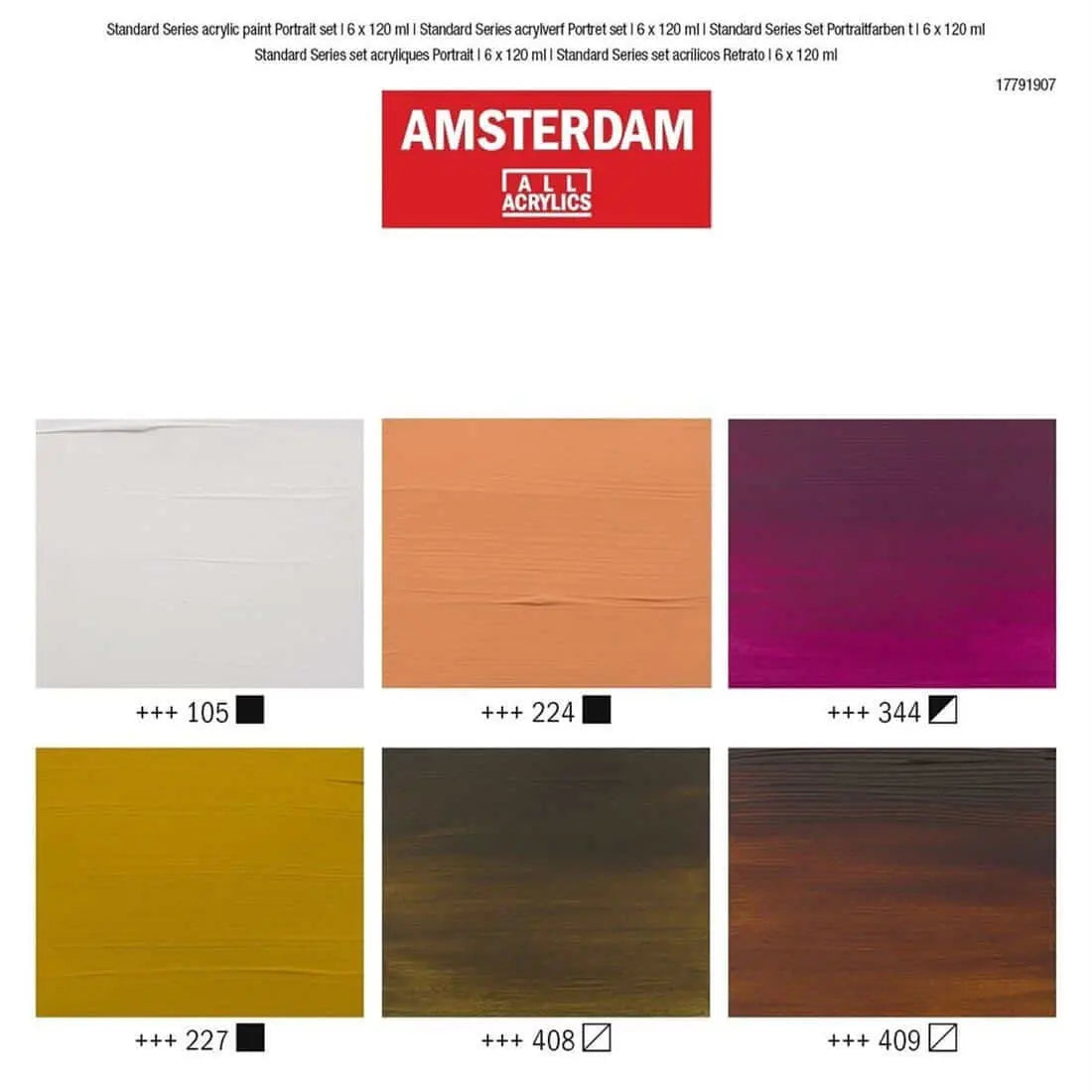 Royal Talens Amsterdam Acrylverf Set 6x120 ml - 'Portret' - Knutseltoppers