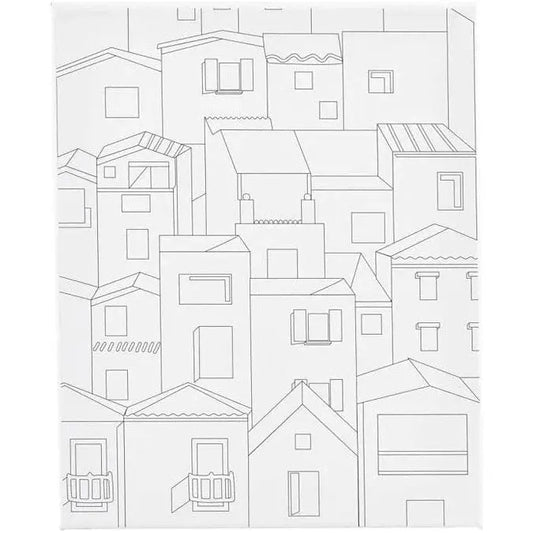 Schildercanvas met print - Stad - Knutseltoppers