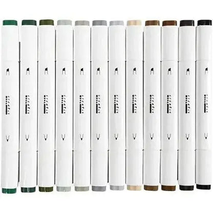 Alcoholstiften - Aarde Kleuren – 12 stuks - Knutseltoppers