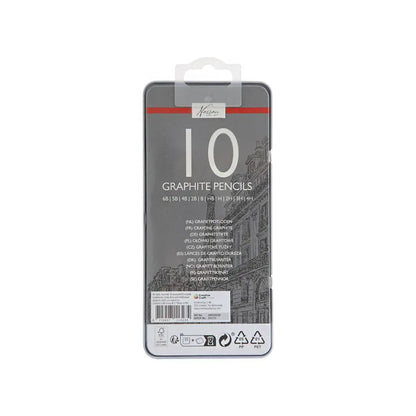 Grafiet Potloden Set – 10 stuks - Knutseltoppers