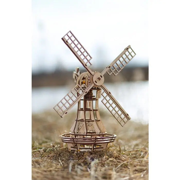 Houten Puzzel 3D - Mechanische Windmolen - Knutseltoppers