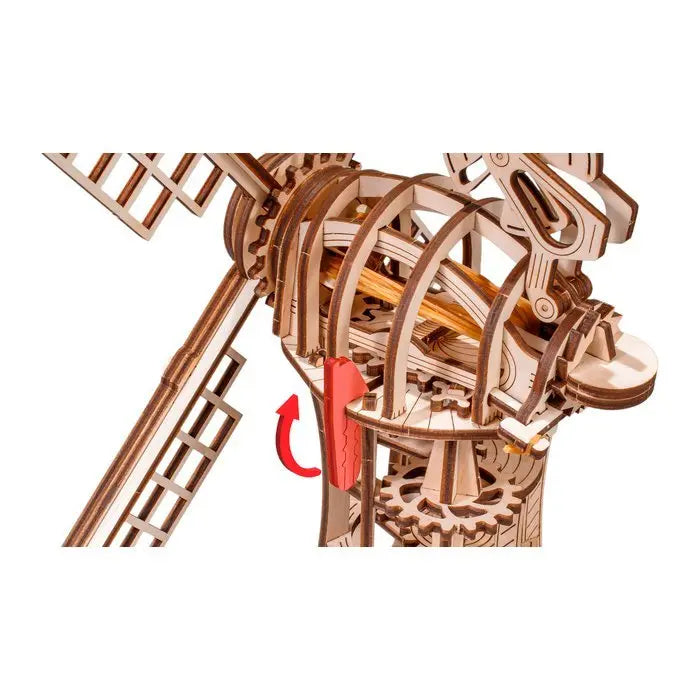 Houten Puzzel 3D - Mechanische Windmolen - Knutseltoppers