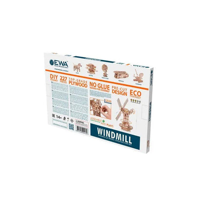 Houten Puzzel 3D - Mechanische Windmolen - Knutseltoppers