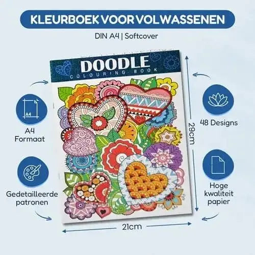 Kleurboek Doodles A4 - Knutseltoppers