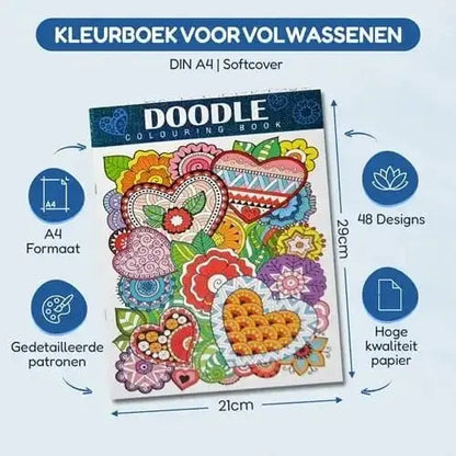 Kleurboek Doodles A4 - Knutseltoppers