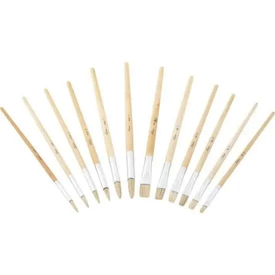 Nassau Plat en Rond Penselenset – 12 - delig - Knutseltoppers