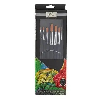 Nassau Plat en Rond Penselenset – 7 - delig - Knutseltoppers