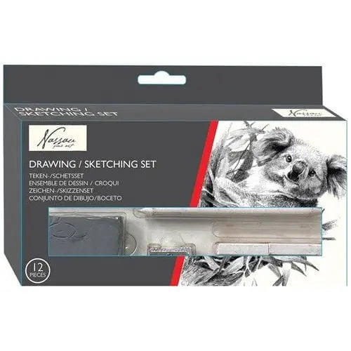 Nassau Tekenen en Schetsen Set - 12 - delig - Knutseltoppers
