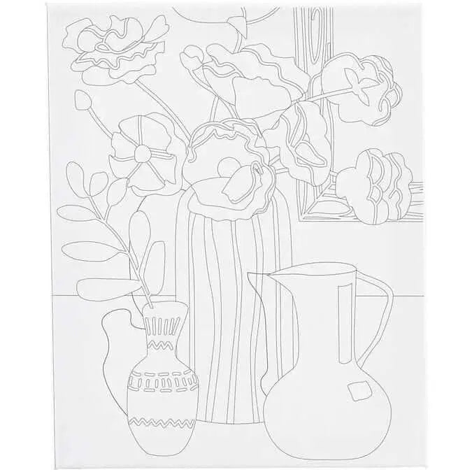 Schildercanvas met print - stilleven met bloemen - Knutseltoppers