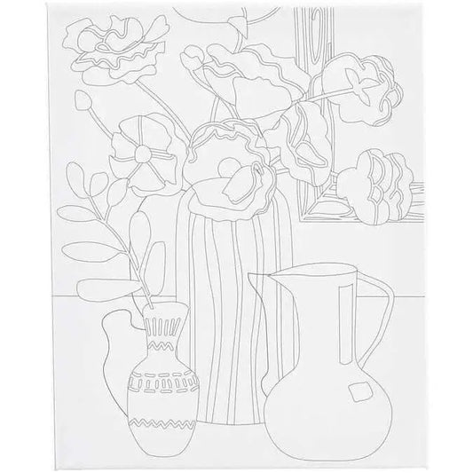 Schildercanvas met print - stilleven met bloemen - Knutseltoppers